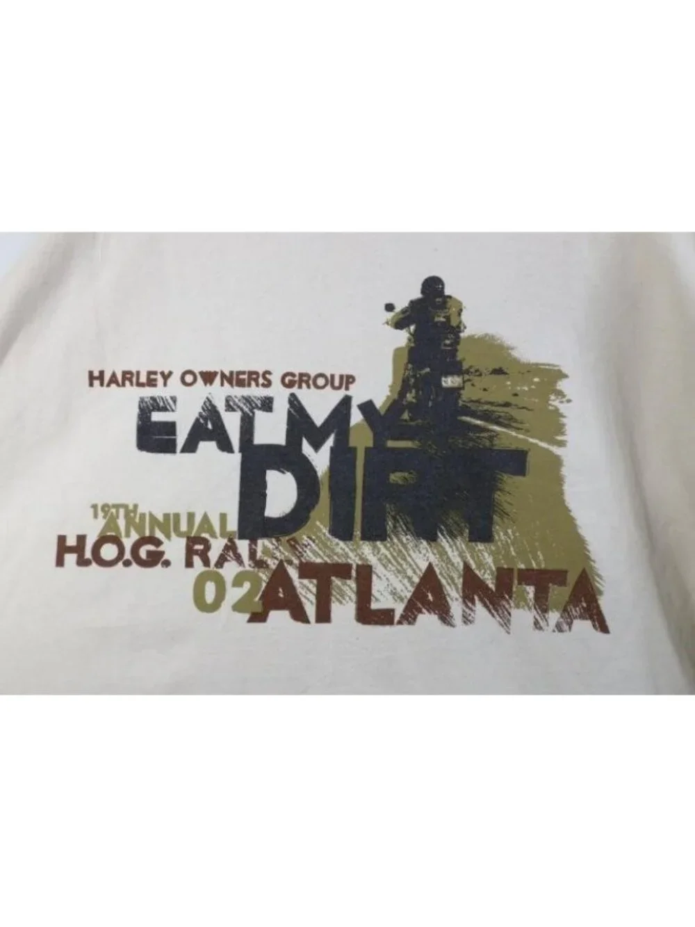 Vintage Y2K 2002 Mens 2XL Harley Owners Group HOG Rally Atlanta Henley T-Shirt